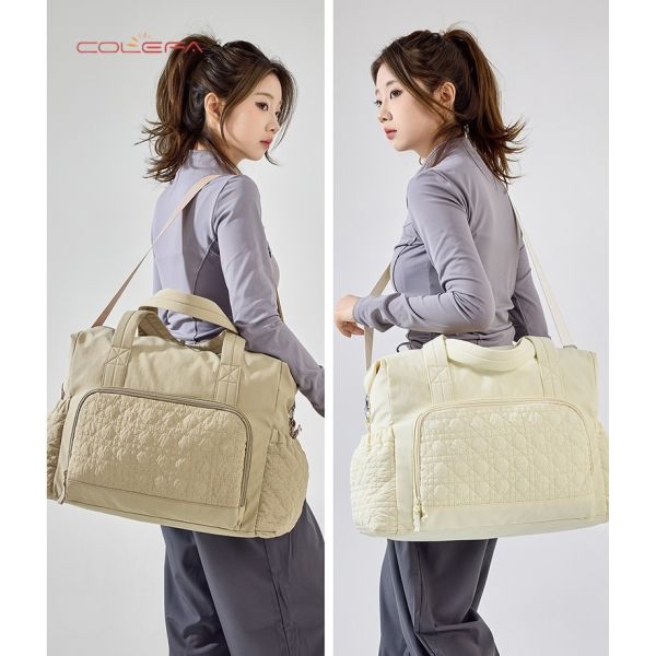 New Custom Nylon Fashion Large Capacity Travel Bag with Wet/Dry Separation Crossbody Yoga Fitness Bag & Handheld Diaper Bag