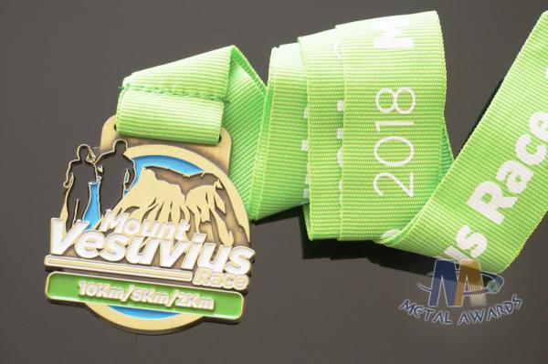 Round Shape Bespoke Marathon Medal / Custom Soft Enamel Running Medals