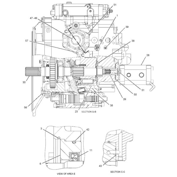 Piloto Pump For E325C E324 200-3343 del excavador de Belparts SBS140