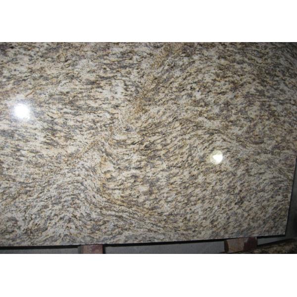 Tiger Skin Gold Yellow Granite Countertop Tiles , Granite Kitchen Tiles Polished