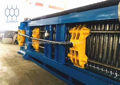 Galvanized Steel Wire 66x88mm Gabion Machine Max Weaving Width 6300mm