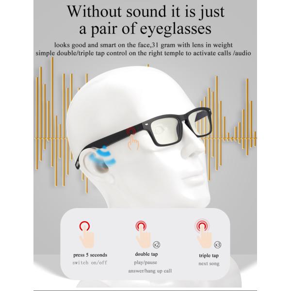 KY01 Anti-Blue Light And Sun Film Smart Glasses Glass Answer The Phone Customized Language AI Glass