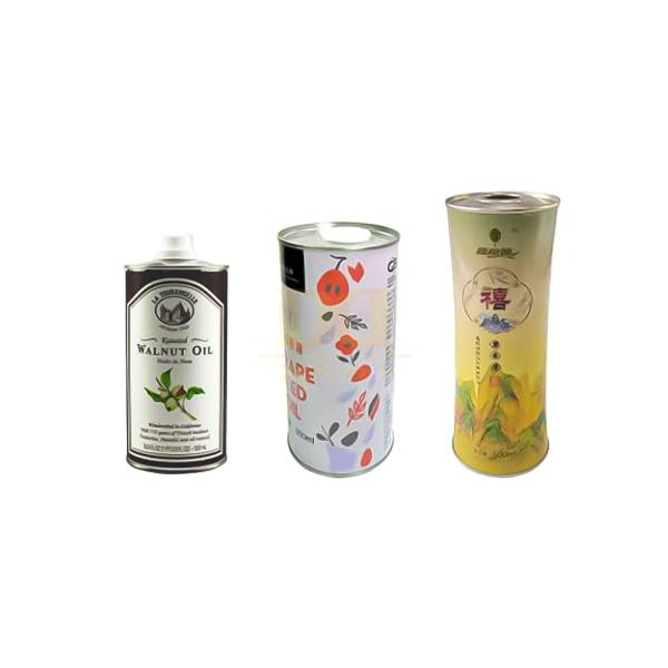DADI 125ml 250ml 350ml 380ml Tinplate Olive Oil Can, Round Tin Olive Oil Containers