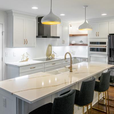 Shaker Modular Solid Wood Kitchen Cabinet Complete Modern White