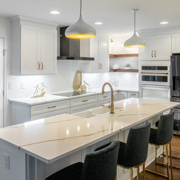 Shaker Modular Solid Wood Kitchen Cabinet Complete Modern White