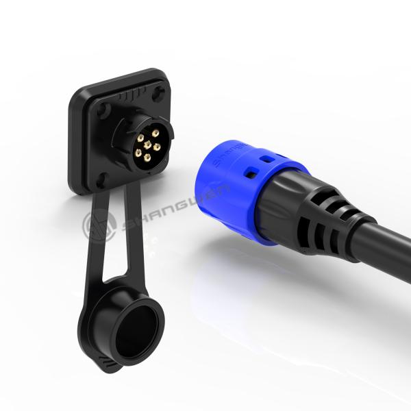 M19 Женский электрический соединитель IP67 6 штифтов водонепроницаемый соединитель промышленный