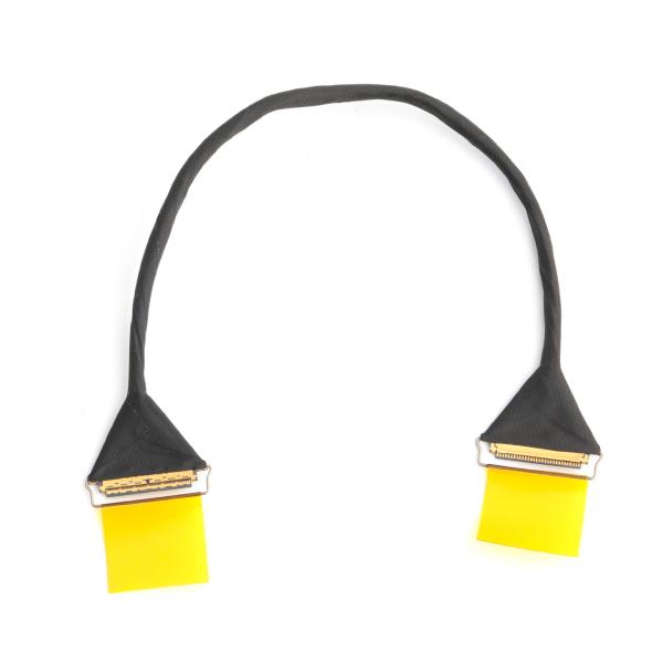 30-Pin LVDS Shielded Cable Assembly for LCD Displays, Blue UL10005 40AWG