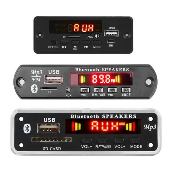 Bluetooth 5.0 MP3 Decoder Board with 100W Power and Multi-Format Support for USB TF FM AUX