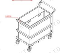 Vertical Industrial Trolley With Wheels Aluminium Tube Water Wheel Trolley