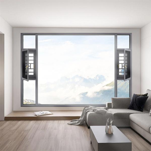 35dB Coefficient d'isolation acoustique fenêtre coulissante en aluminium pour villa maison de verre française