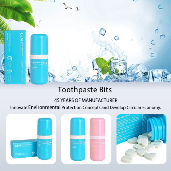 Keepup OEM Private Label Probiotic Oral Care Cleaning Products Freshen Breath Nourishing Brightening Whitening Toothpaste Tablet