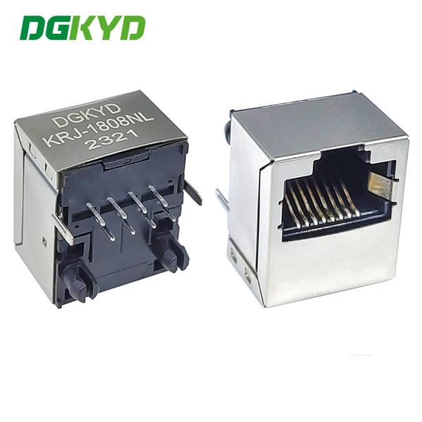 O jaque fêmea do LAN rj45 da entrada vertical da altura 12mm de KRJ-1808NL integrou o Magnetics HY951180A compatível