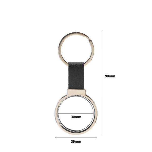 Key Holder Souvenir Gifts Sublimation Double Sided Circle Rotary Keychain