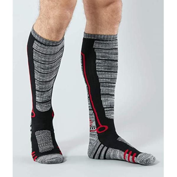 Gender-Neutral Winter Ski Socks Warm Thermal Calf Compression Snowboard Socks for Cold