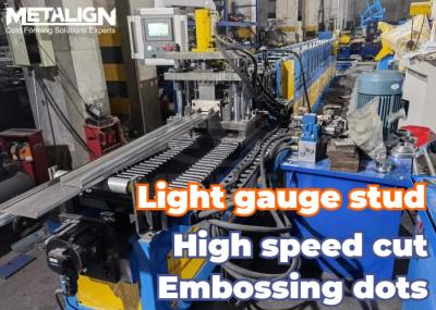 High Speed Light Steel Stud Roll Former With Customizable Perforations And Embossing Roller