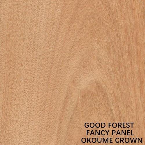 O painel extravagante enfrentado E1/E0 da grão de madeira natural da coroa do folheado de Okoume classifica a madeira compensada 25mm que a espessura para a porta China faz