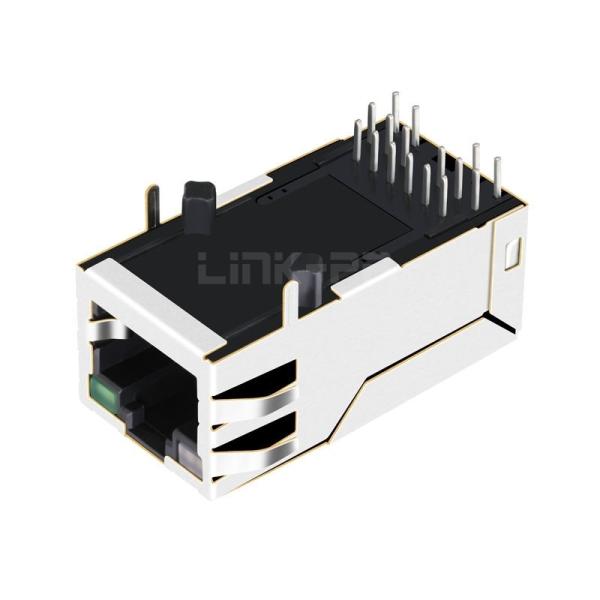 Pulse JK0-0016 Compatible LINK-PP LPJK0014AINL 100/1000 Base-T Tab Up Jaune et vert/vert Led Jack à port unique RJ45 Cat 6