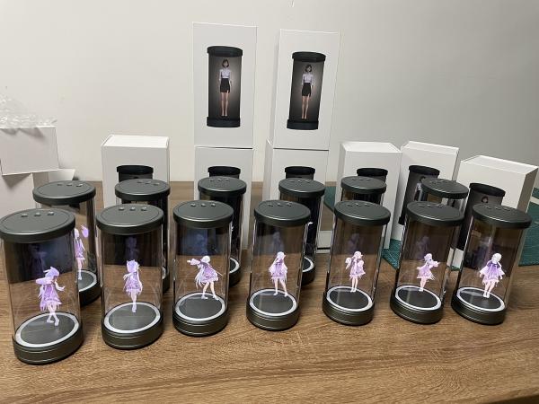 Christmas Gift Mini 3D Hologram Display Handheld Animation Showcase 5inch Holo Tube