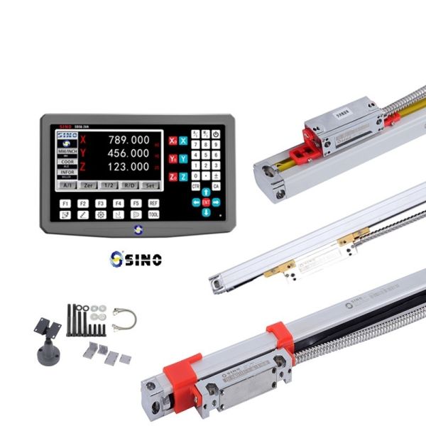 SINO SDS6-3VA Digital Display Meter Set Grating Ruler OEM Available IP64 Protection for Milling/Lathe Machines RS-232 Serial