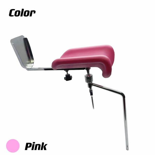 Metal PU Material Pink Luxury Leg Rest Gynecological Chair Parts