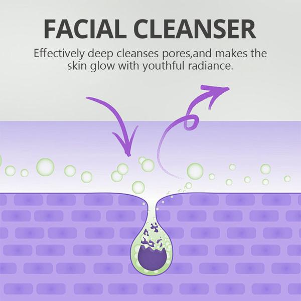 Démaquillant visage biologique en marque propre, nettoyant visage au collagène, mousse nettoyante végan