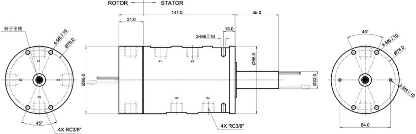 Customized Pneumatic Rotary Joint IP51 With Gas And Vacuum Possible