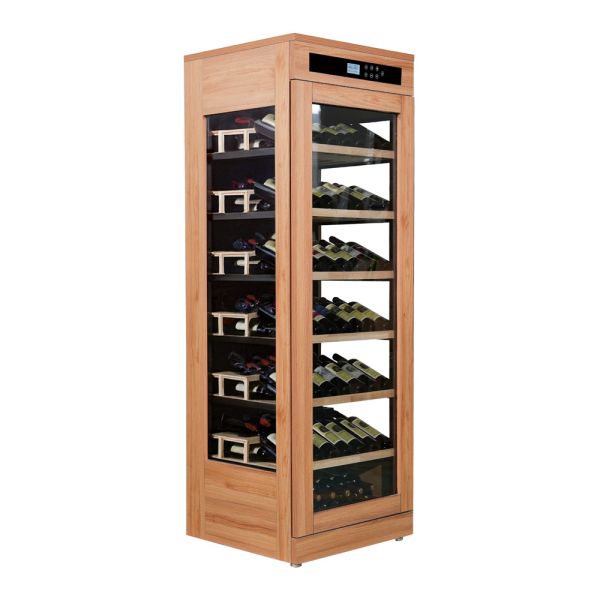 Sleek Design Solid Wood Frame Kitchen Wine Cooler with 60 Bottle Capacity