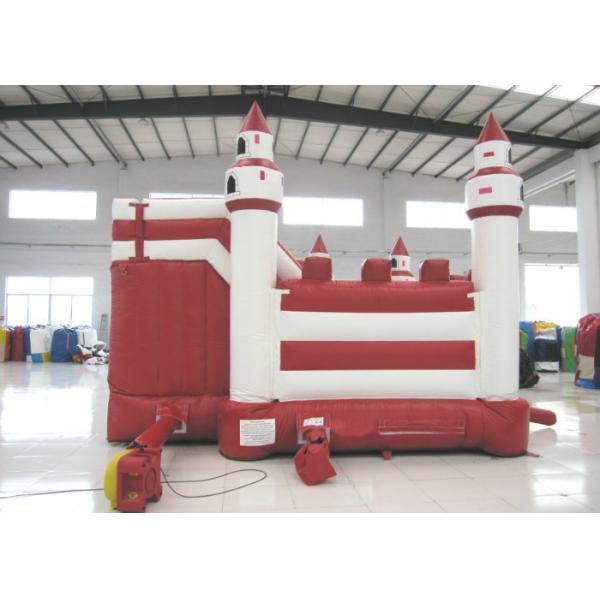 Casa inflable material de salto inflable simple de la gorila del color rojo del PVC del castillo con combinado animoso inflable de la diapositiva