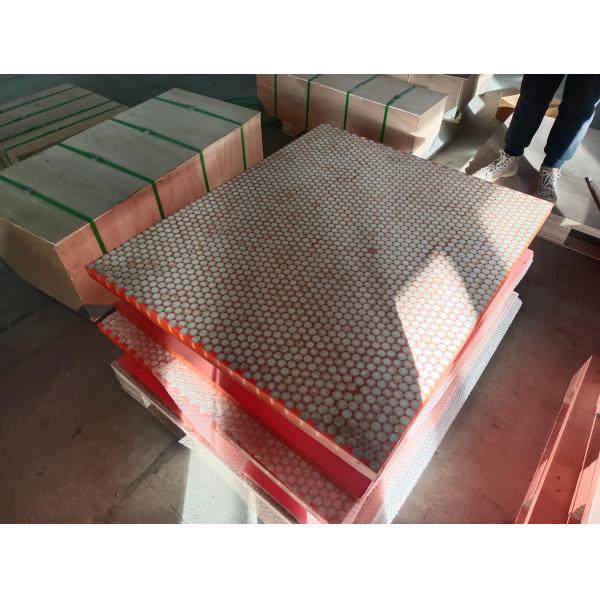 Polyurethane Backing Ceramic Wear Liner Wear Impact Resistant