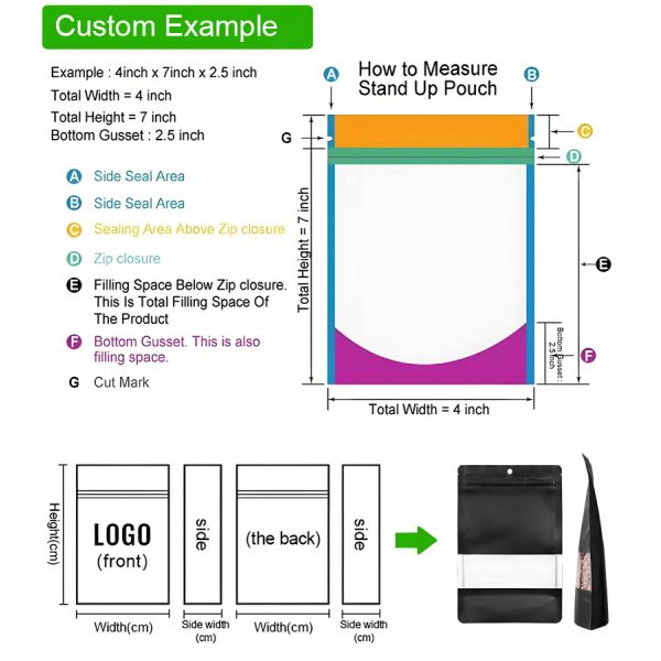 Embossed Vacuum Bags BPA Free Plastic Bags Mesh Texture Vacuum Seal Food Package Bag for Home Commercial