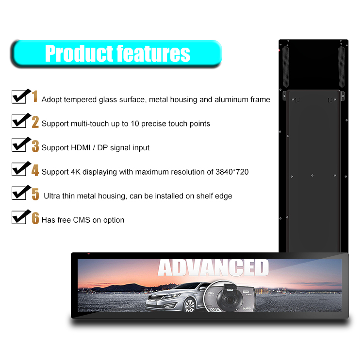 Ультра широкая протягиванная яркость дюйма 4K 1000nits дисплея 48,8 LCD Адвокатуры высокая