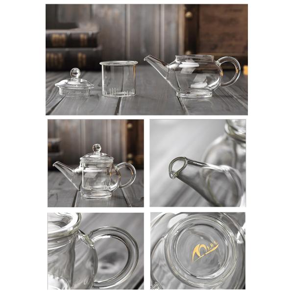 Healthy Glass Tea Infuser Teapot , Heat Resistant All Glass Teapot With Filter