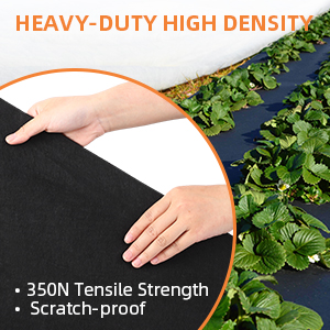 Geotextile Landscape, 4ft X 50ft & 6oz Geotextile Fabric, PP Drainage 350N Tensile Strength & 440N Load Capacity, For Driveway & Road Stabilizationr, Erosion Control, French Drains