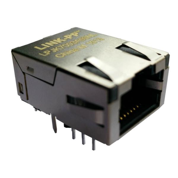 J0G-0001NL 1000BASE-T Low Profile RJ45 Connector 1x1 Tab-Up