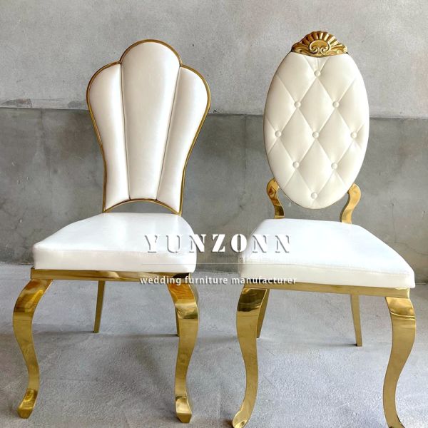 Modern Metal Stainless Steel Banquet Event Chiavari Dining Chairs Furniture for Wedding
