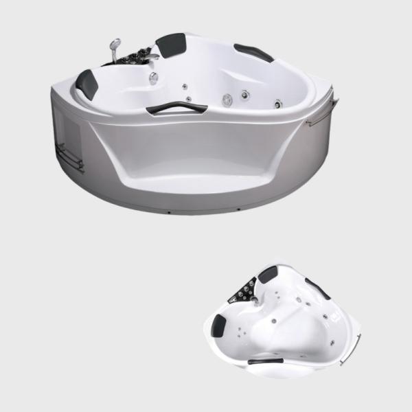 Outdoor Acrylic Jacuzzi Bathtubs Modern Spa Whirlpool Massage Corner lightweight
