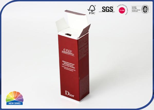 Caixa de papelão dobrável com logotipo em relevo Embalagem de produtos para cuidados com a pele