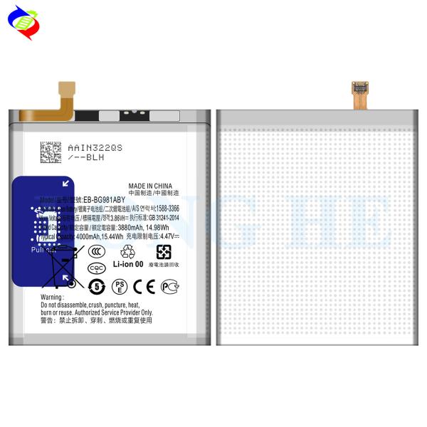 High Capacity 4000 mAh EB-BG981ABY Battery for Samsung Galaxy Note 20 5G Mobile Phone