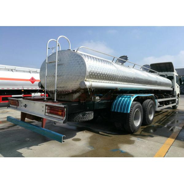 FOTON Polished Stainless Steel Tanker Trucks 18000liters for Drinking Water , Liquid Food ,oil