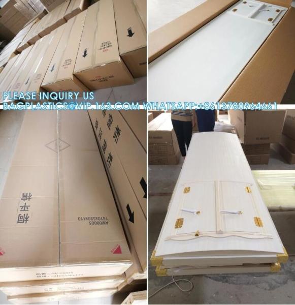 Wholesale Japanese Funeral Supplies Flat Surface Foldable Paulownia Wooden Casket Coffin