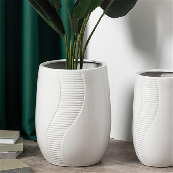 Garden Pot Supplies Home Indoor Outdoor Decorative Plant Pot Big White Ceramic Planter Flower Pots