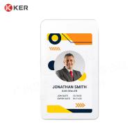 Cartão eletrônico de escritório RFID/NFC Cartão plástico de identificação inteligente de funcionário Cartão de identificação de insignia de conferência Evento Pvc Cartão de identificação de policarbonato fotográfico
