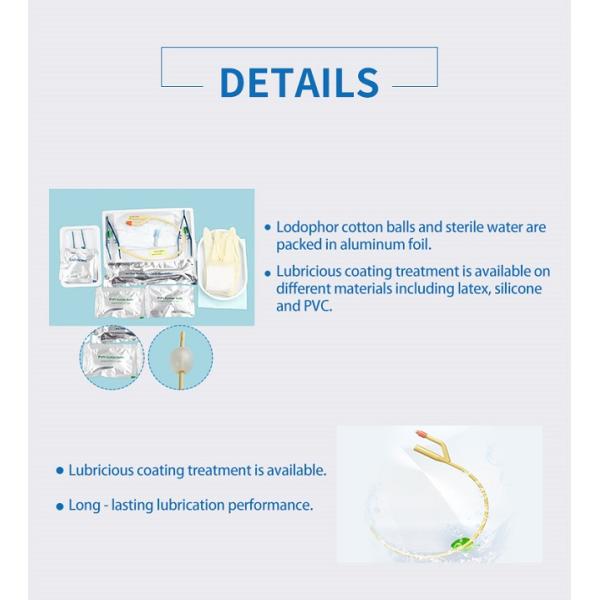 EO наполняет газом устранимый катетер воздушного шара Foley пути набора 2 катетера Foley