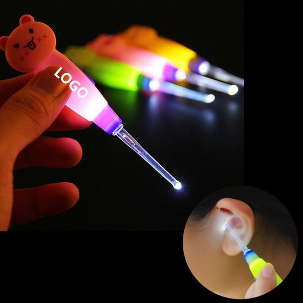 Colorful ABS Children Cartoon Flashlight Earpick Logo Customized