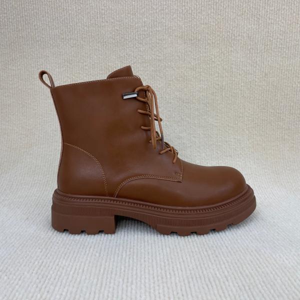 Anti Slip Brown Ankle Boots Women With Zip Ladies Brown Ankle Boots