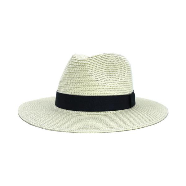 Sun Protection Beach Hat Panama Straw Material Adult Size 56-58cm Ideal for Men and Women