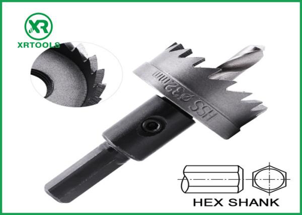 Hex Shank HSS Hole Saw Cutter Quick Change Amber Color Finish Optimum Durability