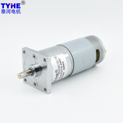 Steel Gear 37mm Diameter 9v 12v 24v RS555 Brushed 2.5N.M 250rpm Dc Gear Motor Rohs