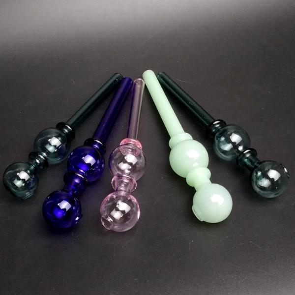 Durable Glass Smoking Water Pipe Bubbler Oil Nails For Man 2mm Thick