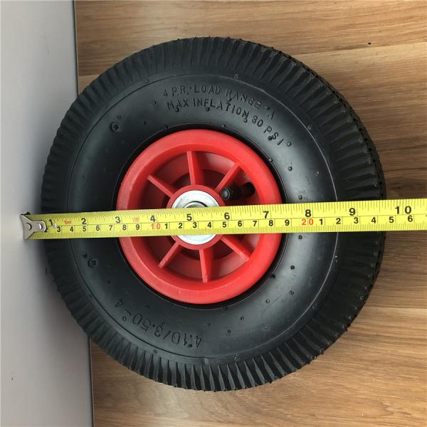 350-4 10 Inch Solid Rubber Wheels Plastic Rim